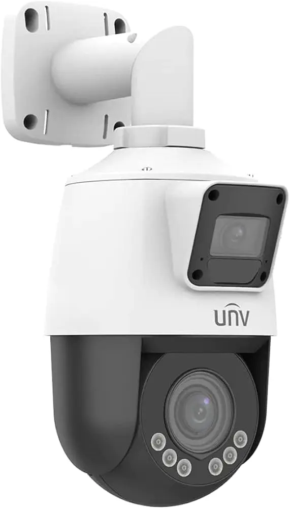 2MP+2MP 4X ColorHunter MultiView Dual-Light Network PTZ Camera Built-in Dual-Mic and High-Power Speaker