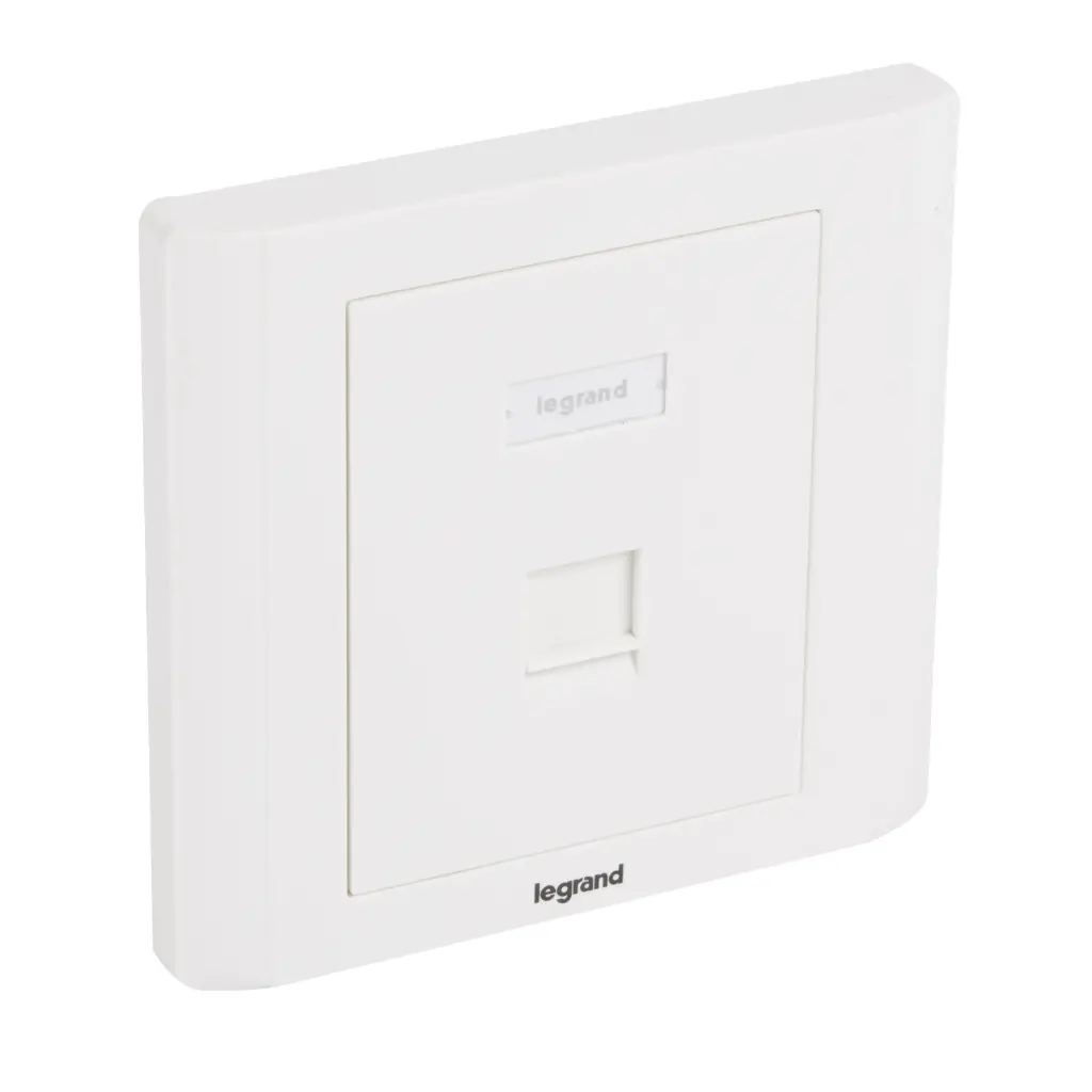 Legrand Straight Faceplate 1-Port For Keystone RJ45 Connector