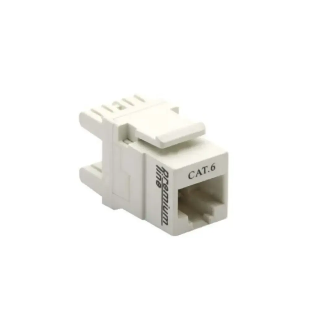 Premium Line 180° Unshielded Keystone Jack, Dual Type IDC