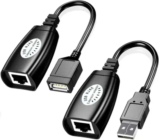 [RJ45 Extension Adapter] RJ45 Extension Adapter USB Male To RJ45 + USB Female USB - Up To 150ft Length