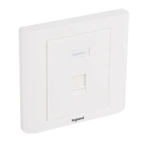 [Legrand Faceplate 1 Port] Legrand Straight Faceplate 1-Port For Keystone RJ45 Connector