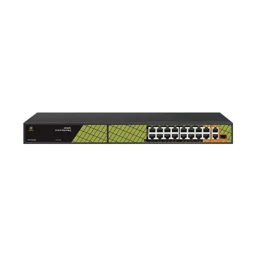 [GNT-P4813V6] SWITCH GENATA POE [ 16P×100 + 2P UP×1000 + 1P SFP×1000 ]
